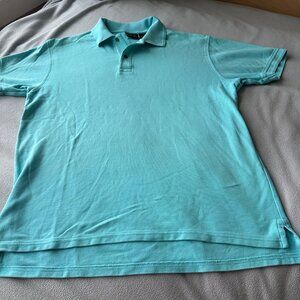Jos A Bank Polo Shirt Men XL Travelers Collection Tailored Fit Aqua Pique Cotton